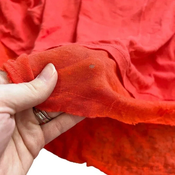 We the Free Orange Raw Hem Plunge Tank Top S - Picture 6 of 6